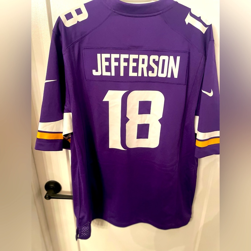 New Justin Jefferson jersey with tags.